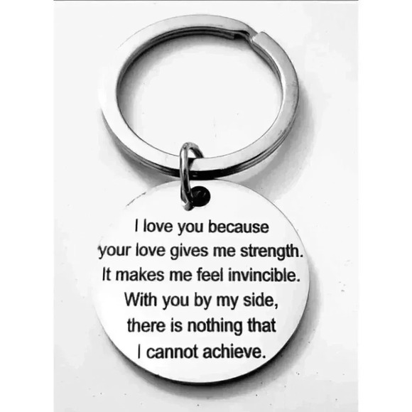 I Love You Because...... Keychain - Picture 1 of 2